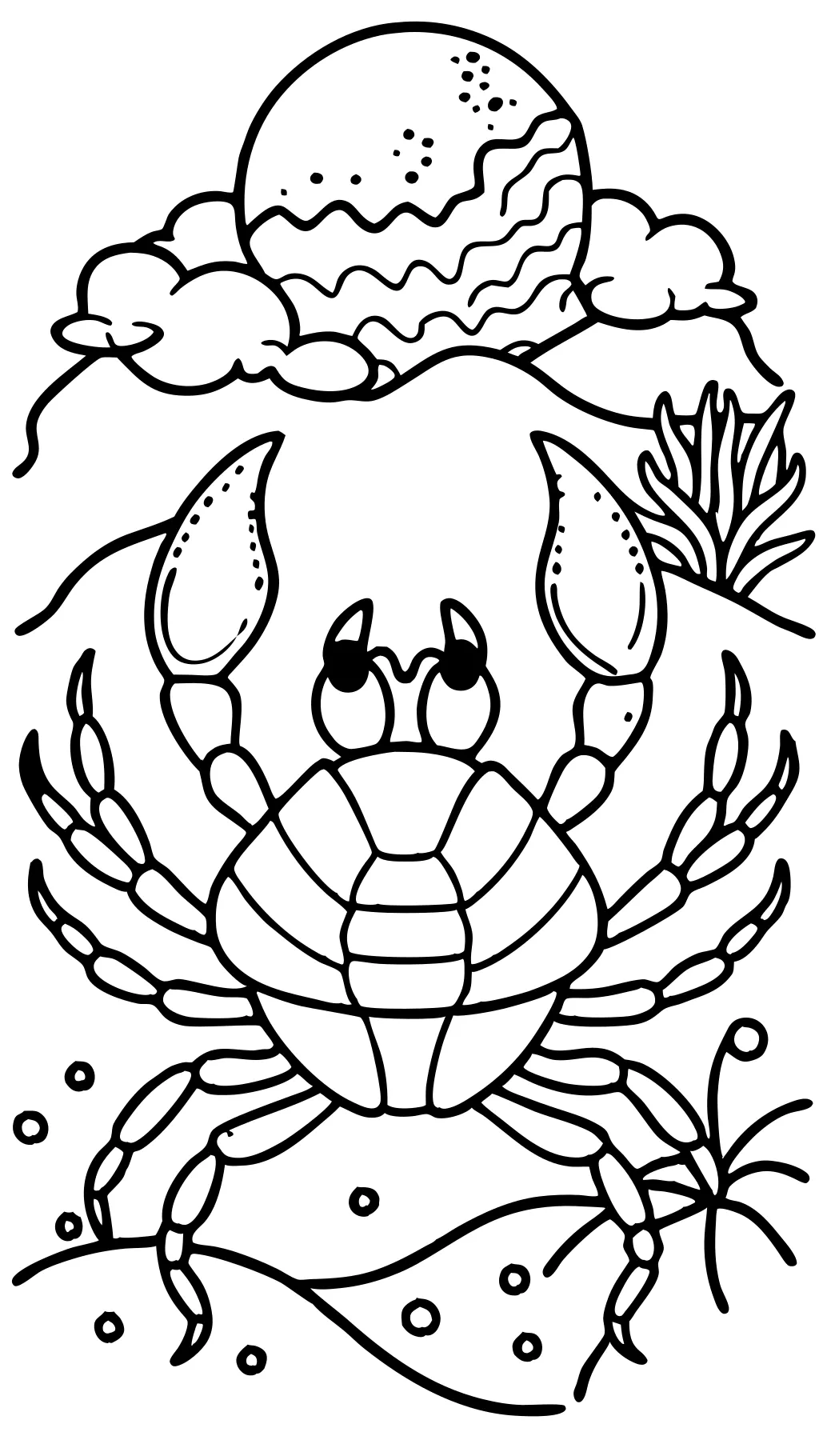 coloriage crabe